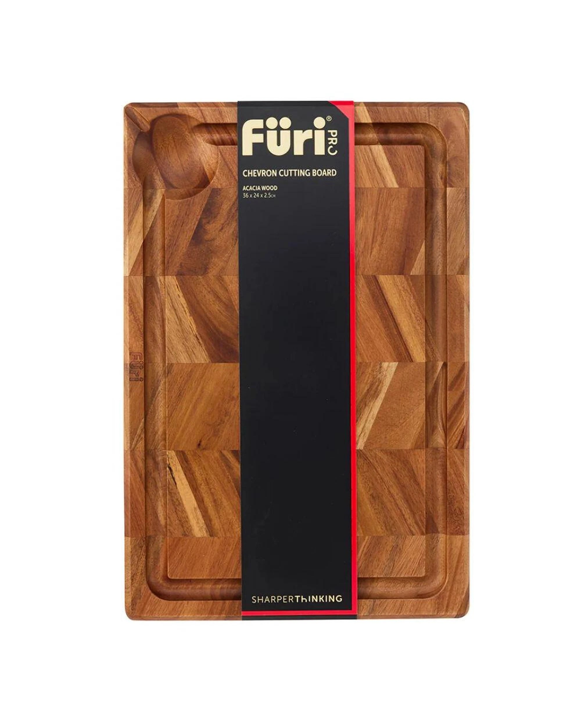 3 Furi Chevron Cutting Chopping Board Medium 36 x 24 x 2.5cm, 3 of 3