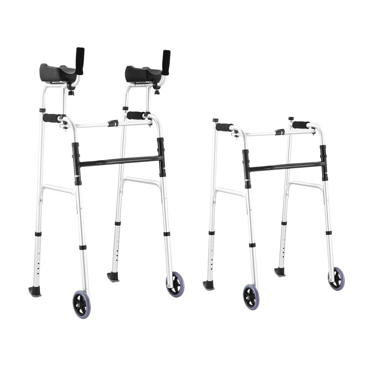 1 AUSWAY 2in1 Folding Walker Medical Aid Elderly Mobility, 1 of 5
