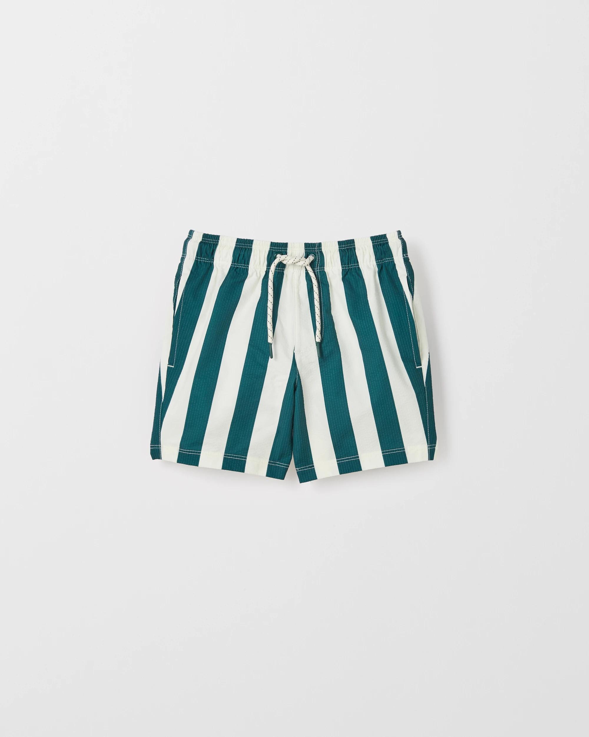 5 Target Kids Family Matching Striped Swim Boardshorts GREEN, 5 of 8