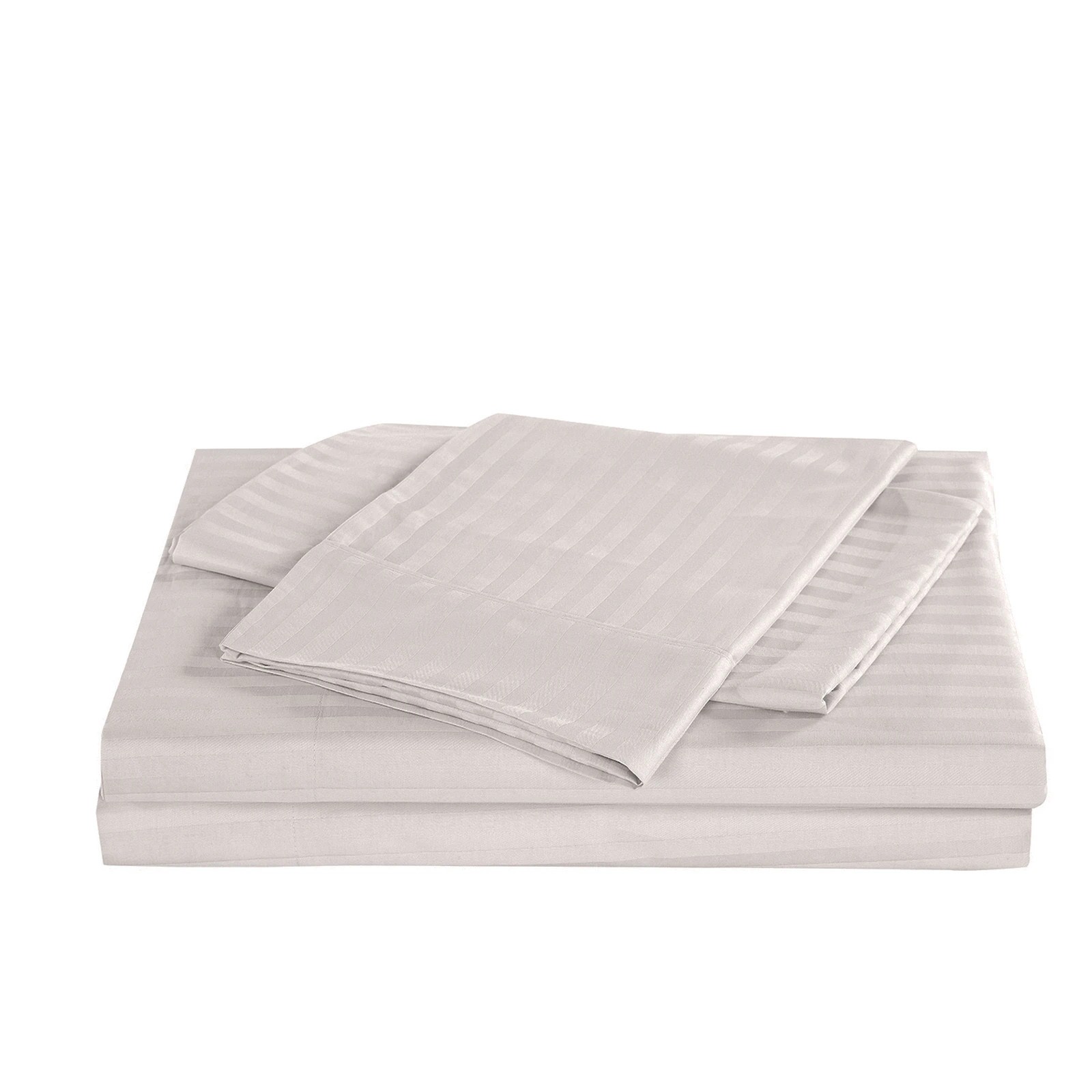 5 Kensington 1200 Thread Count 100% Cotton Sheet Set Stripe Hotel Grade Soft Touch - King Bed - Silver, 5 of 9