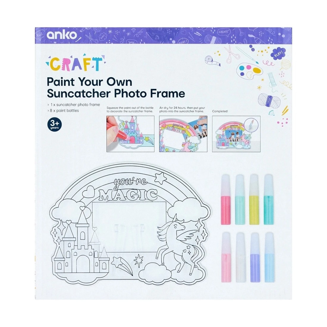 4 Paint Your Own Suncatcher Photo Frame Kit, 4 of 4