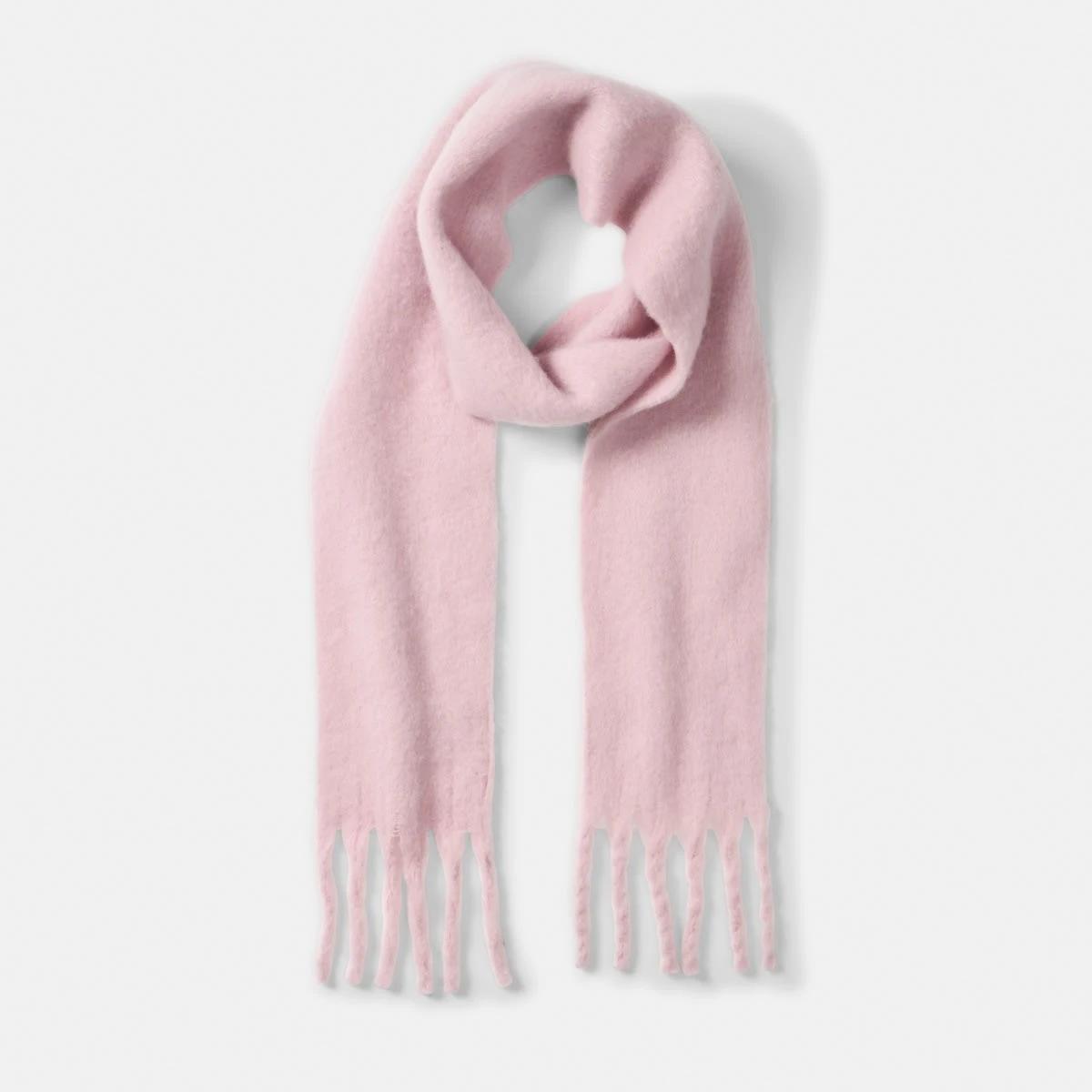 1 Narrow Fluffy Scarf Soft Pink, 1 of 7