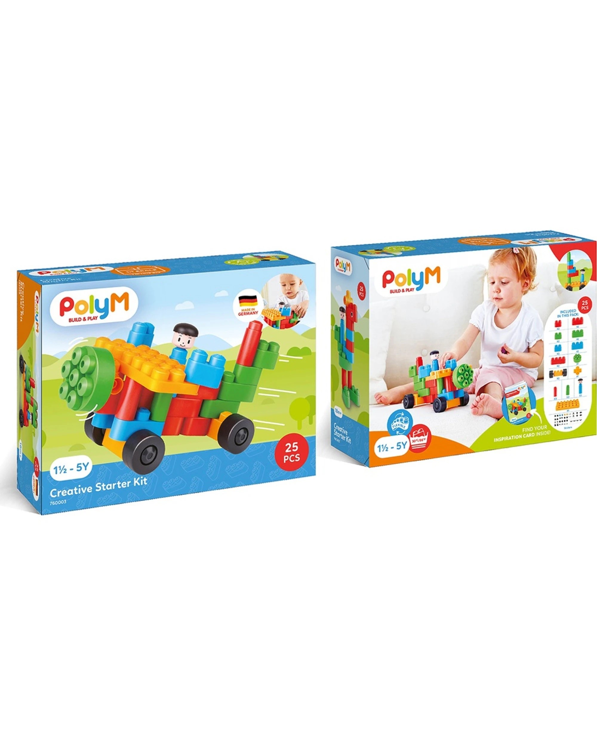 2 PolyM Creative Starter Kit 25pc Building Blocks Kids Activity - Multi, 2 of 4