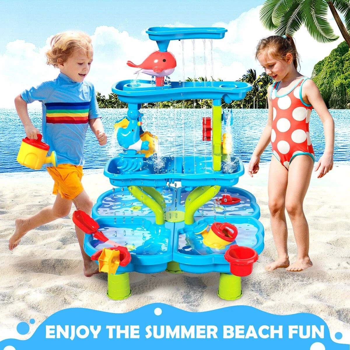 2 AUSWAY Waterfall Water Table Playset Play Ground Activity Centre, 2 of 8