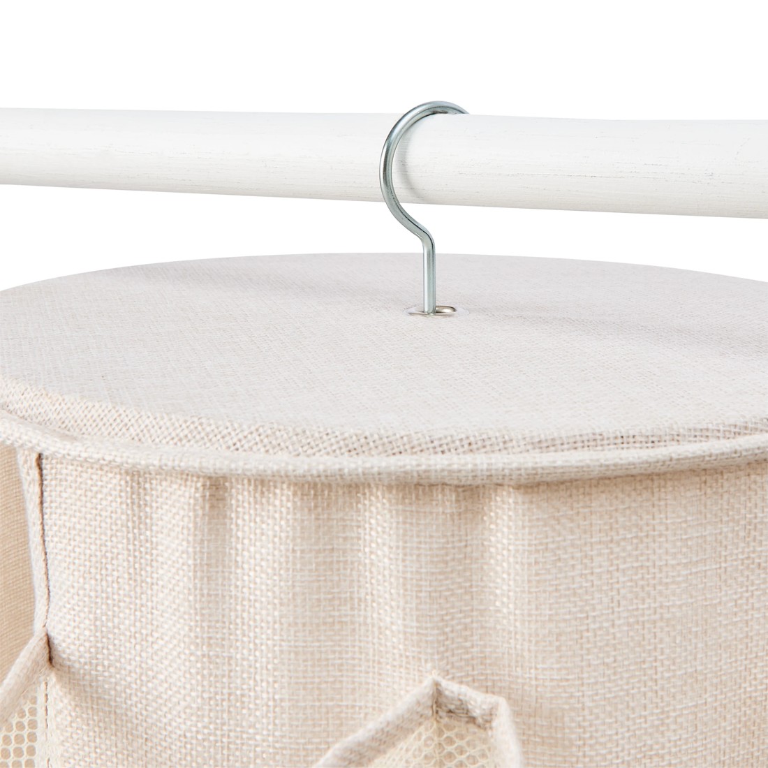 8 Linen Look Wardrobe Shoe Storage - Beige, 8 of 9