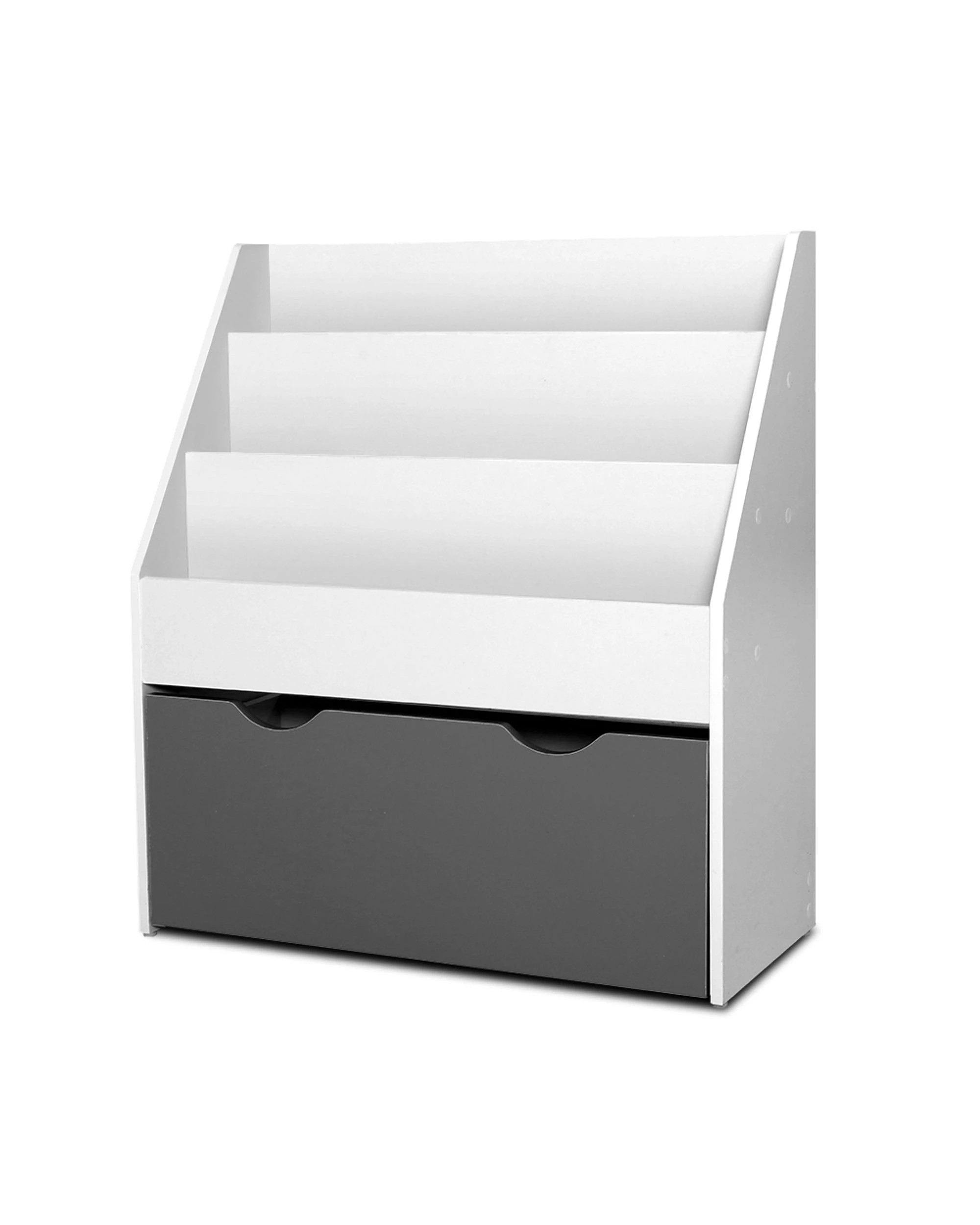 1 Keezi 3 Tiers Kids Bookshelf Magazine Rack Children Bookcase Organiser Storage
 - White, 1 of 3