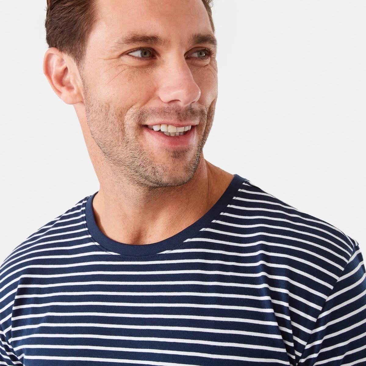 4 Australian Grown Cotton Stripe T-Shirt Nvy Strp, 4 of 6
