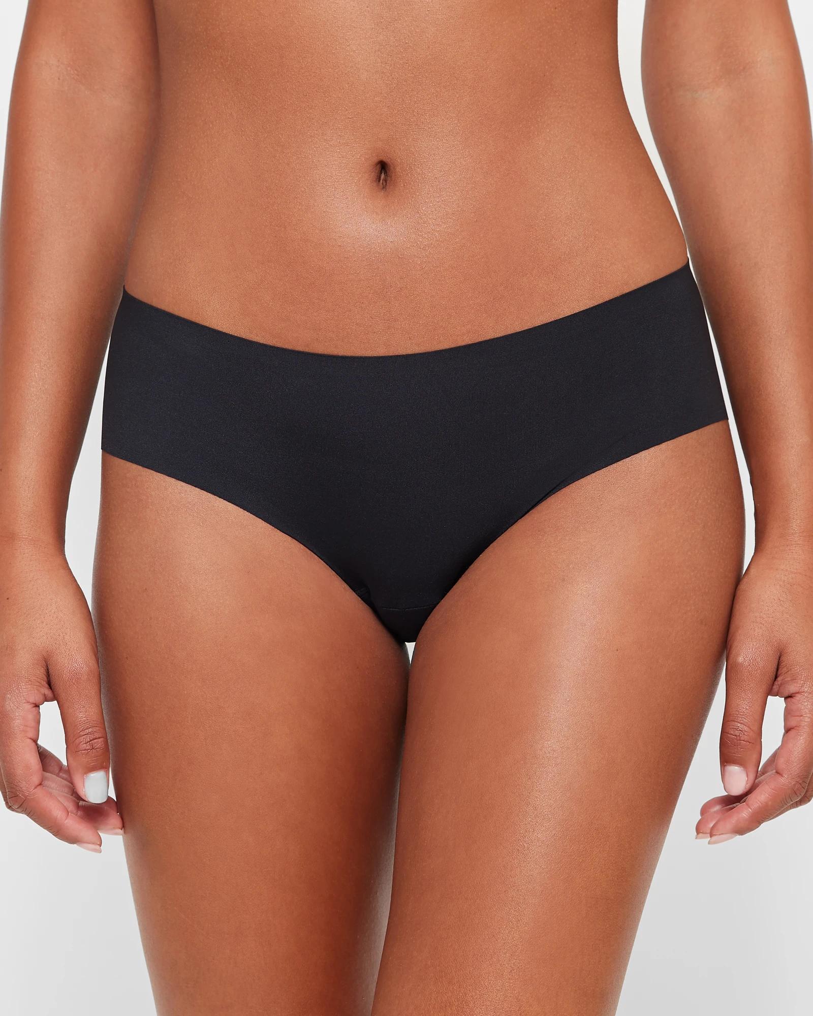 2 Target Womens Bonded No Show Hipster Briefs 2 Pack BLACK, 2 of 4