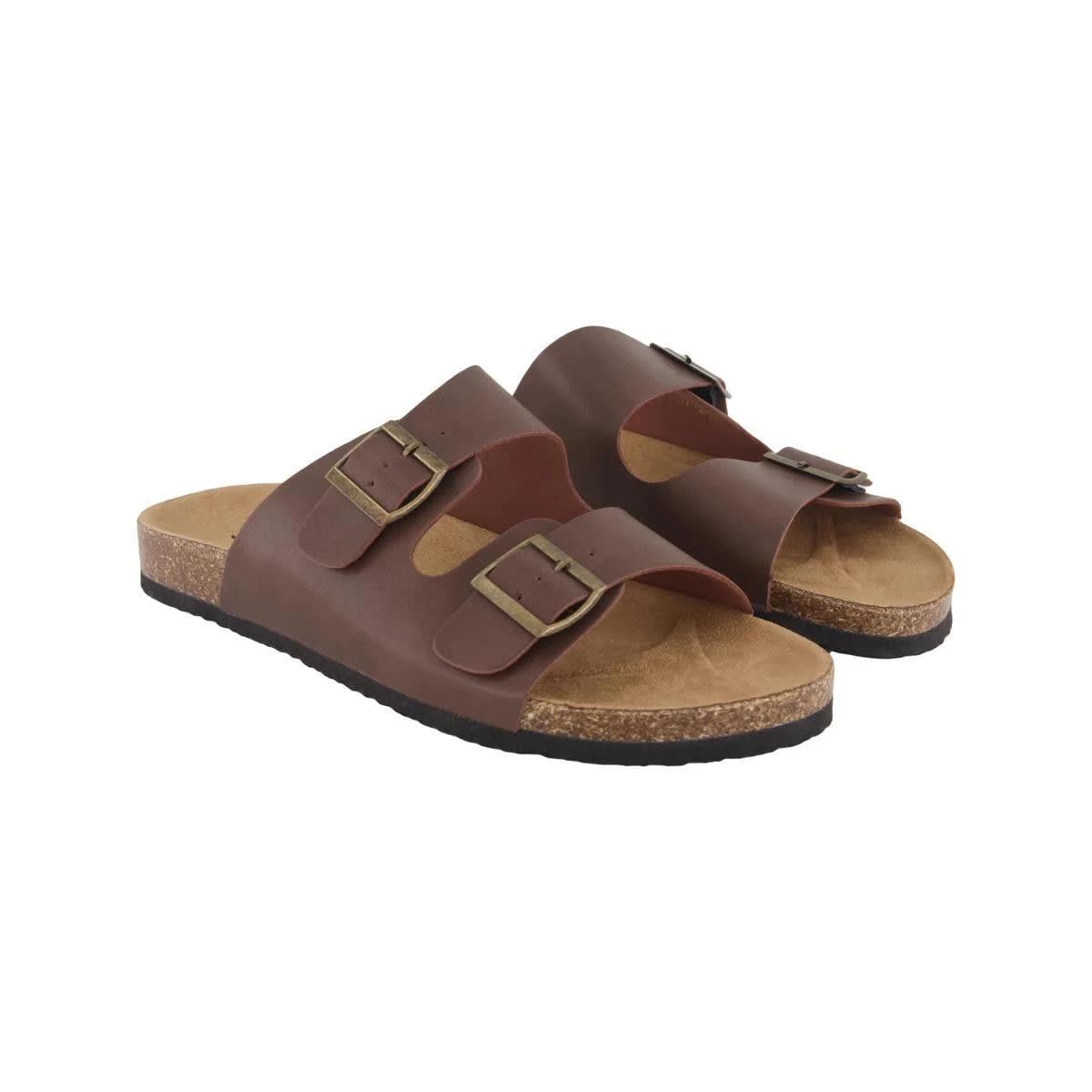 2 Double Buckle Sandals BROWN, 2 of 4