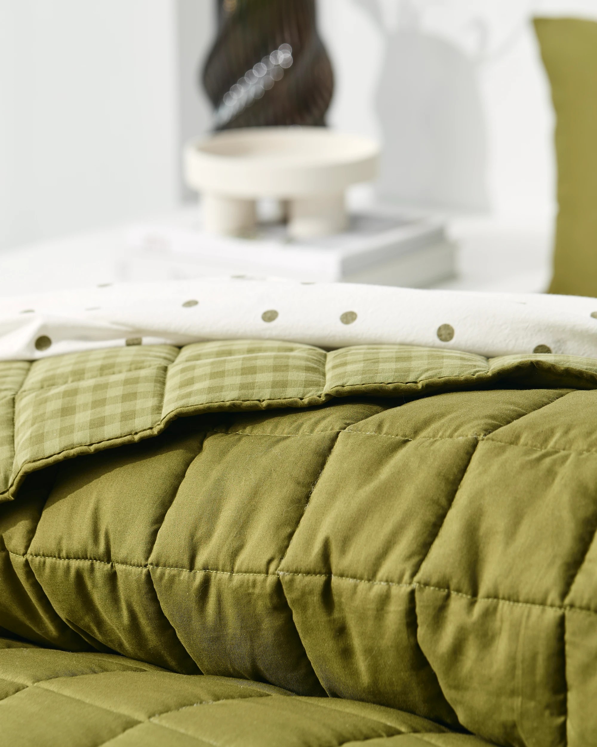5 Target Hudson Gingham Cotton Coverlet - Super King Bed - Green, 5 of 7