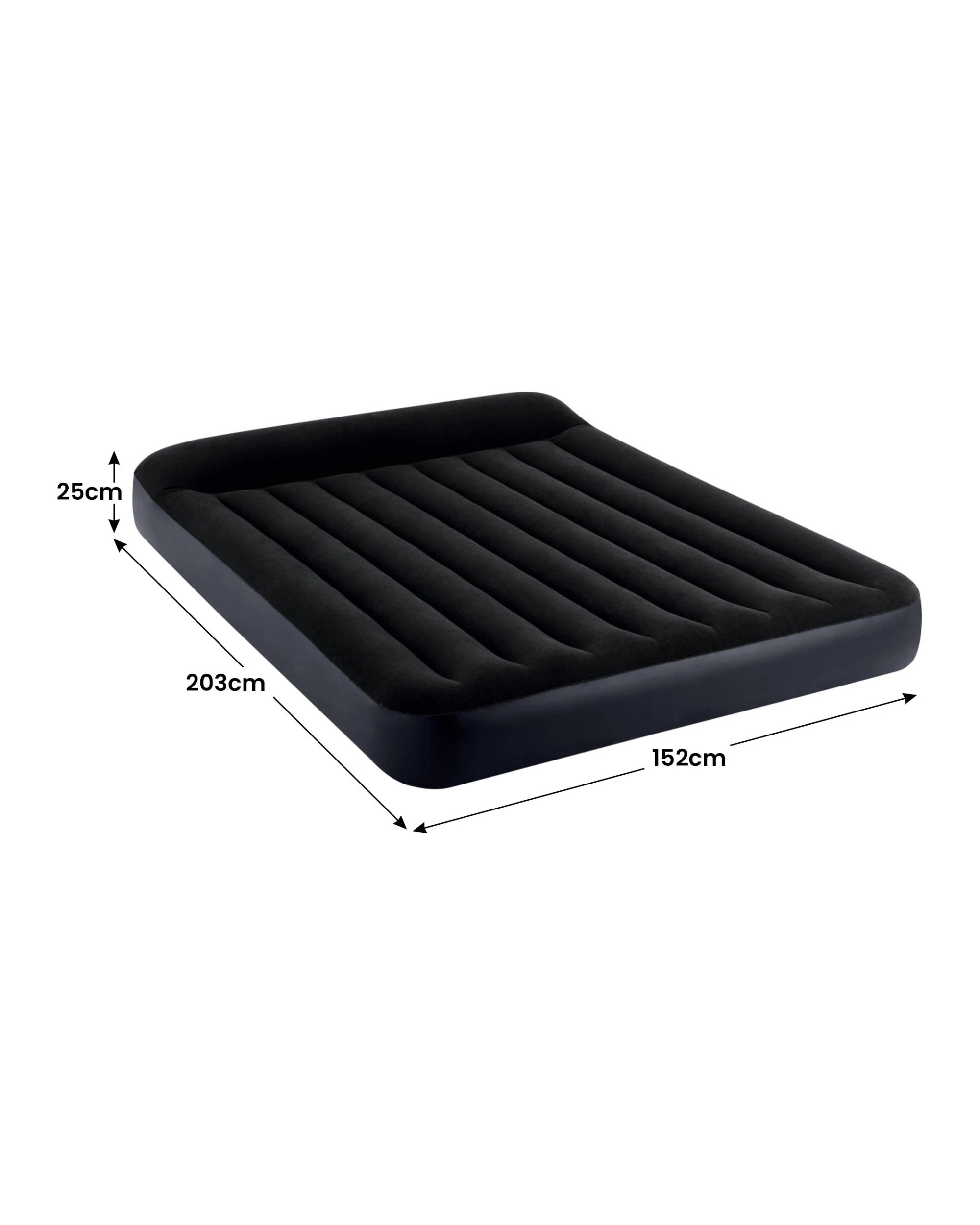3 Intex Dura Beam Classic Inflatable Queen Airbed Mattress with Pillow Rest - Black, 3 of 10