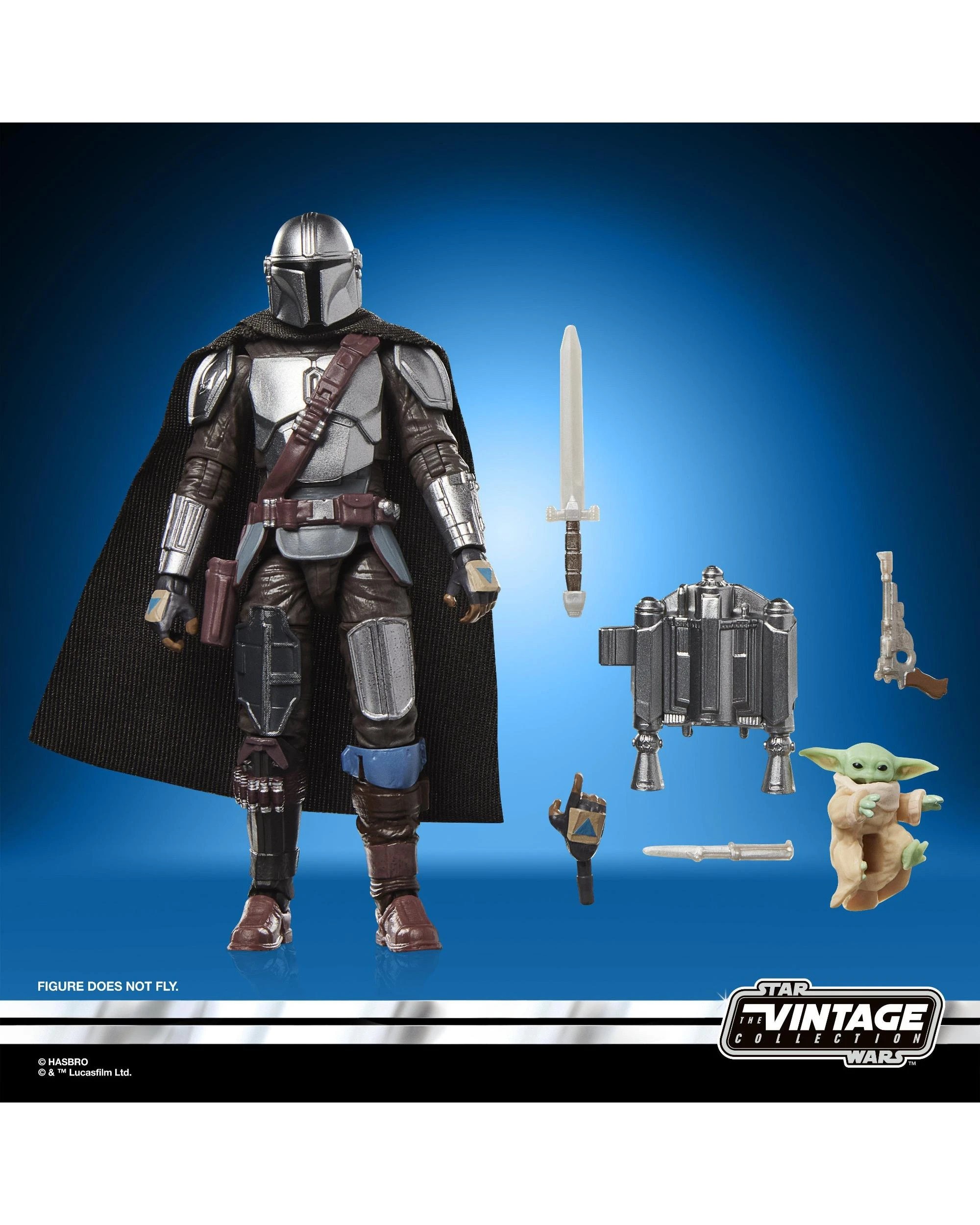 3 Star Wars The Vintage Collection Star Wars: The Mandalorian and Grogu The Mandalorian and Grogu Action Figure, 3 of 10