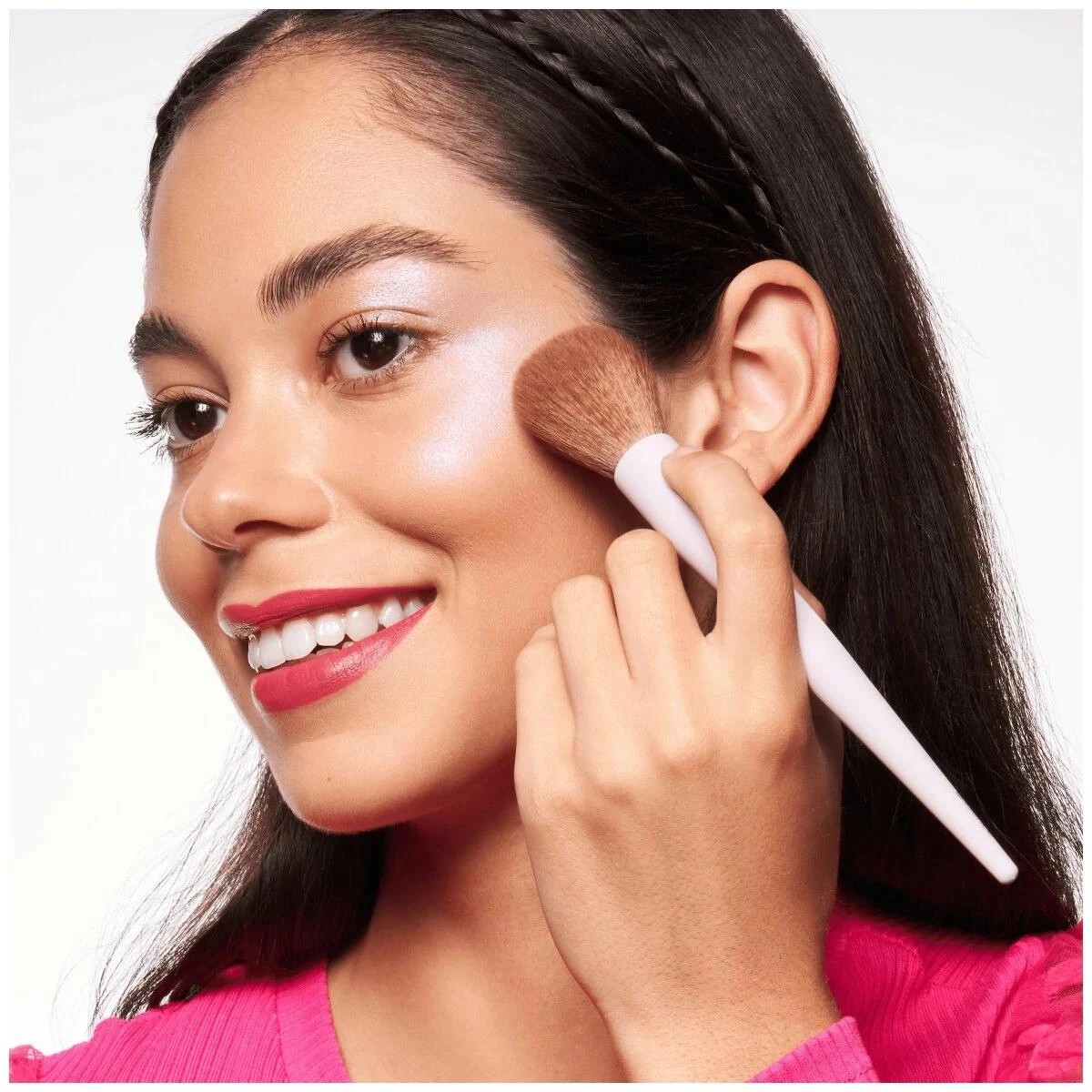 4 Essence Blush & Highlighter Brush - It's Glow Time 01 - Pink, 4 of 4