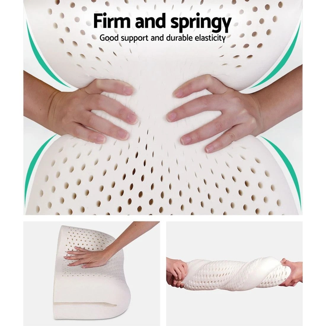 3 Giselle Bedding  Latex Pillow 2 - White, 3 of 9