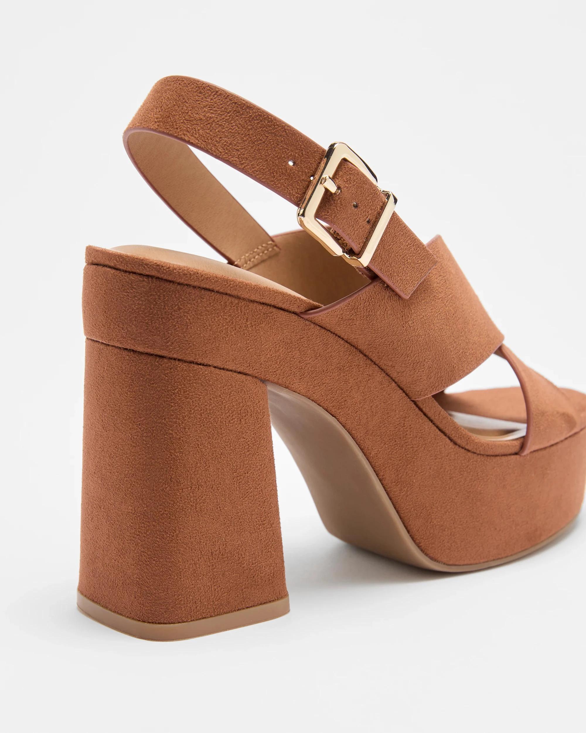 2 Target Woman Womens Platform Heel - Pippa TAN SUEDE-LIKE, 2 of 3