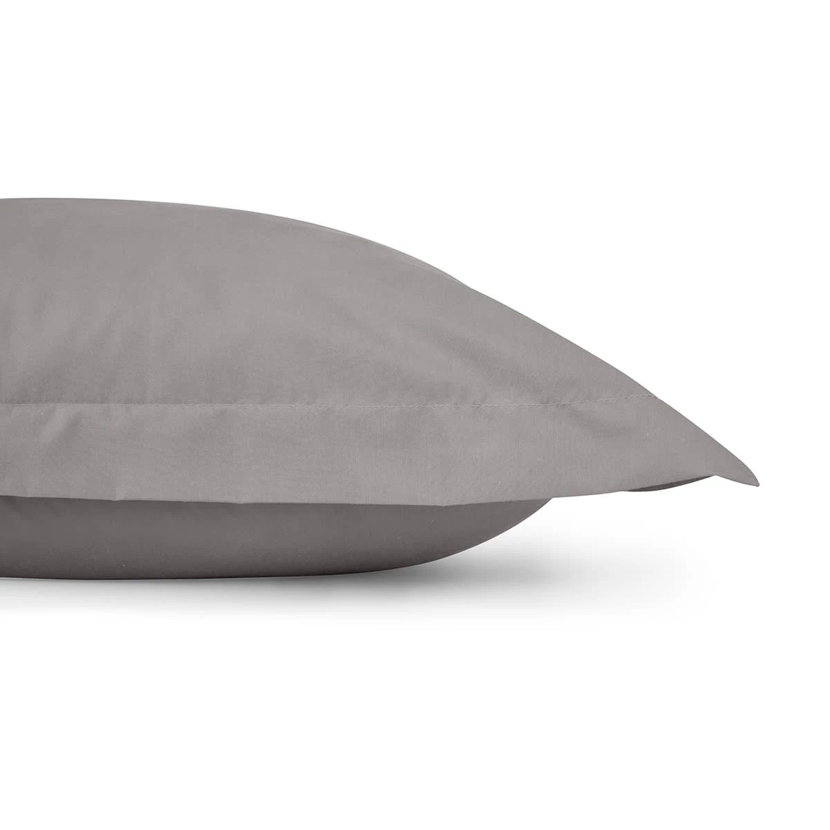 4 225 Thread Count Cotton Rich European Pillowcase - Grey, 4 of 4