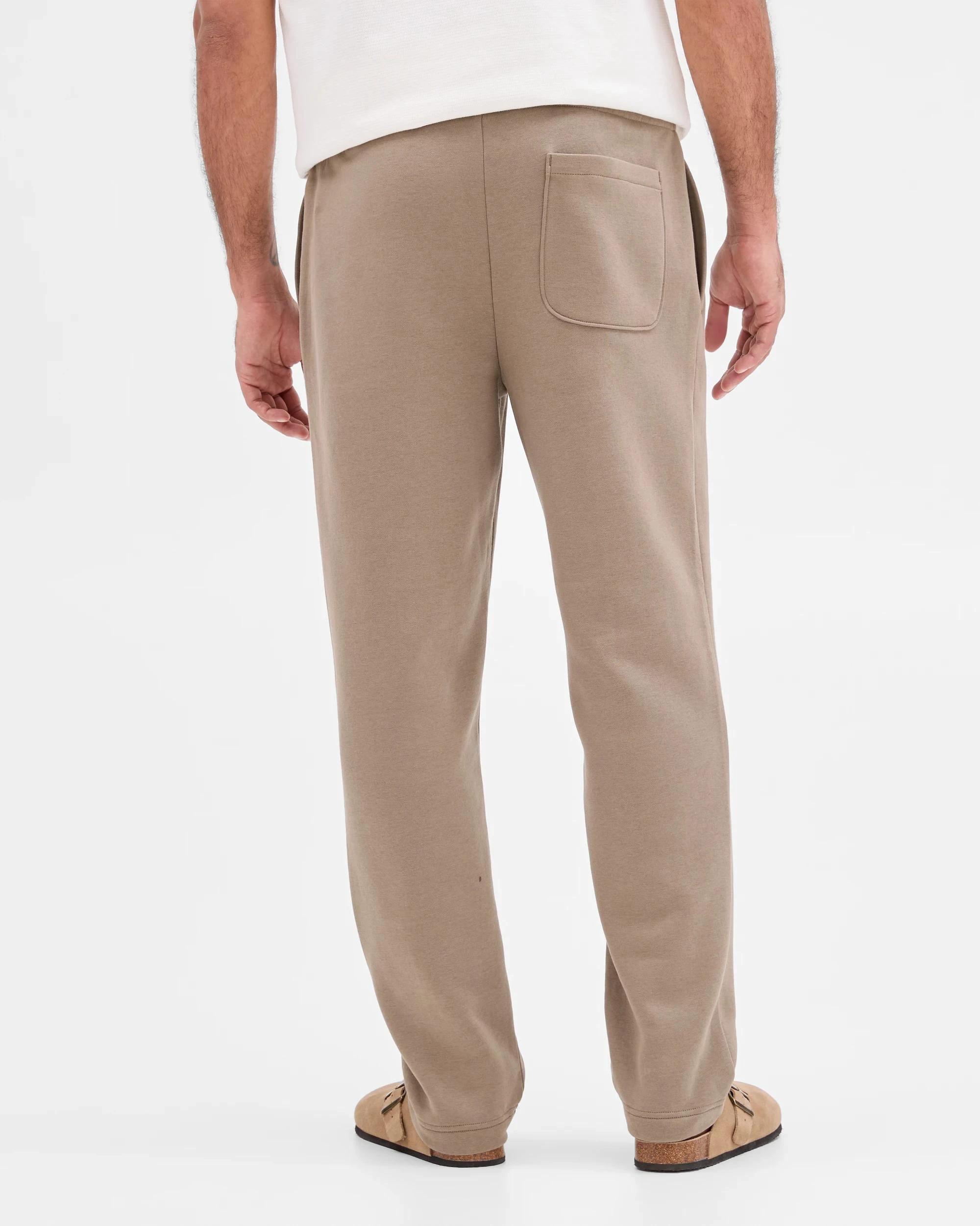 4 Target Man Australian Cotton Blend Uncuffed Trackpants MUSHROOM, 4 of 5