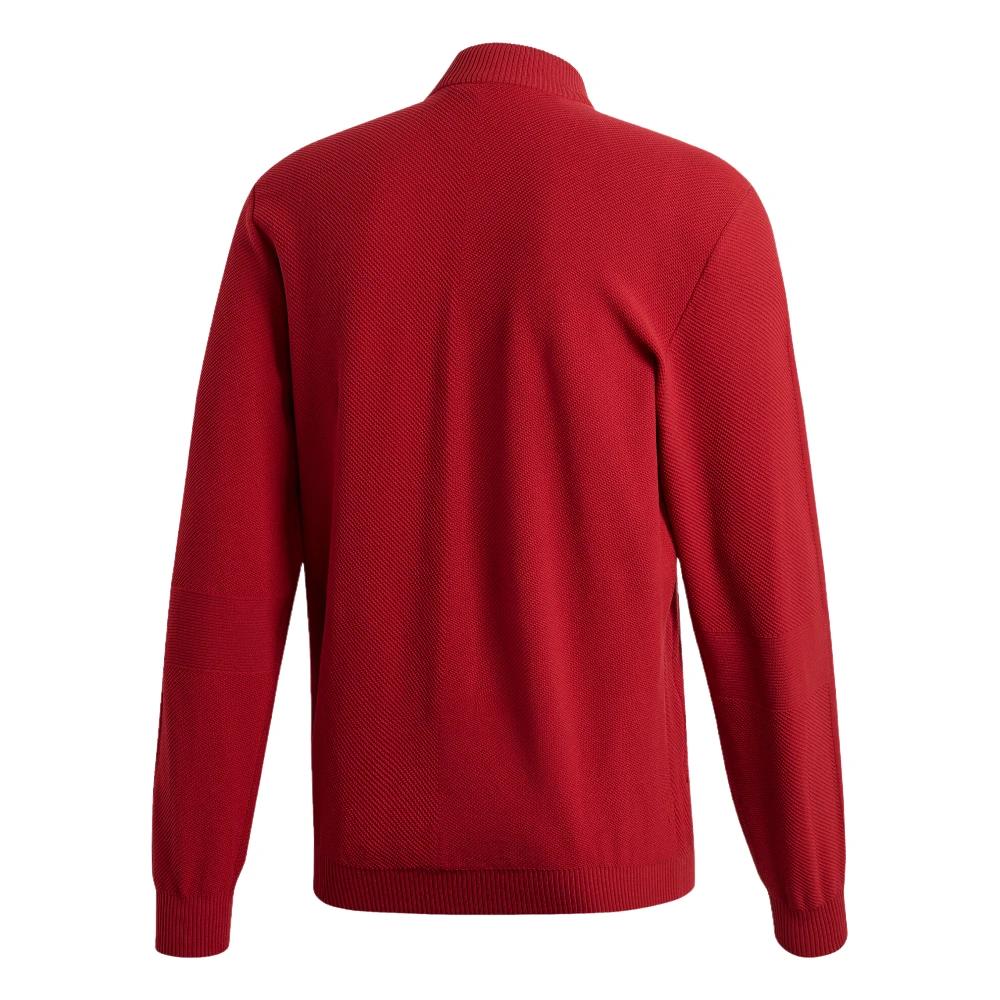 6 Adidas Mens Red/Blue Id Knit Track Comfy Casual Top Jumper RED/BLUE, 6 of 9