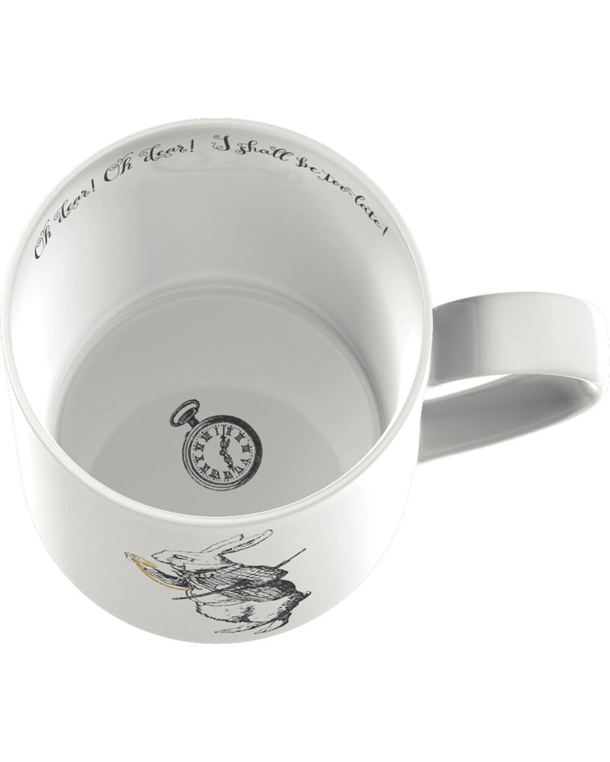 4 Mikasa 2PK V&A  Alice In Wonderland Coffee Drinking Mug Fine China Set 350mL - Rabbit - White, 4 of 7