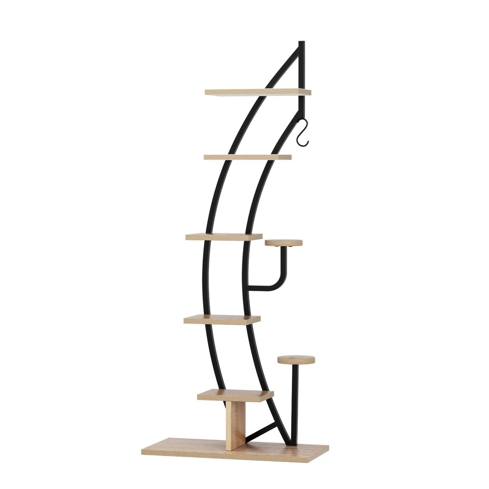 1 Artiss Plant Stand 6 Tier Ladder Corner Shelf - Multi, 1 of 5