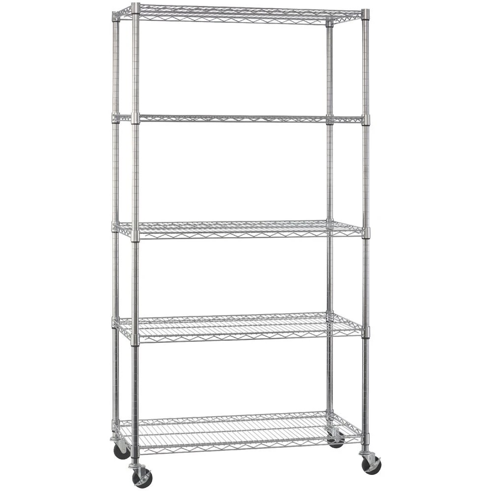 2 5 Tier Wire Shelving Unit Shelves Home Office Storage, 2 of 7