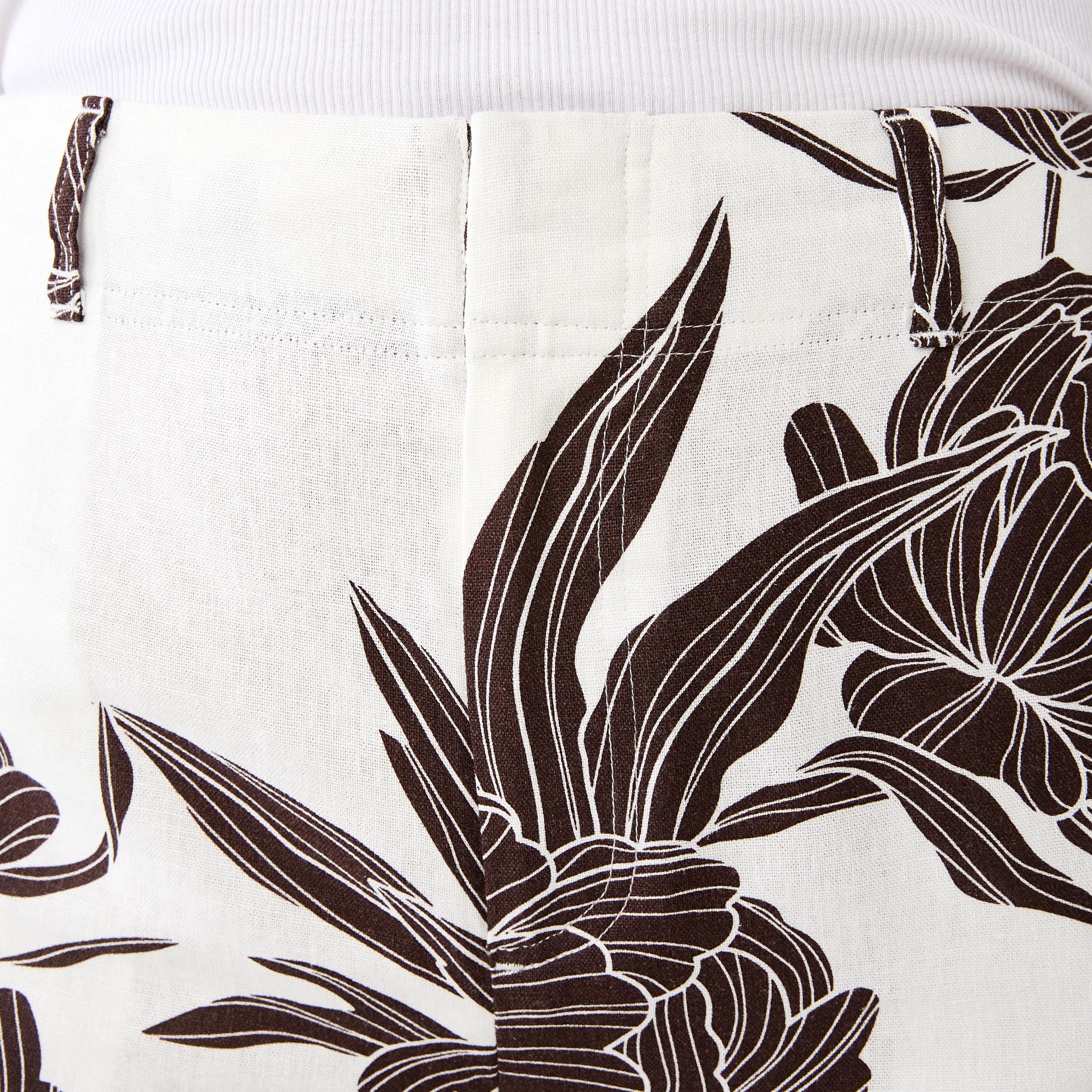 4 Printed Linen Blend Pants Choc Flrl, 4 of 5