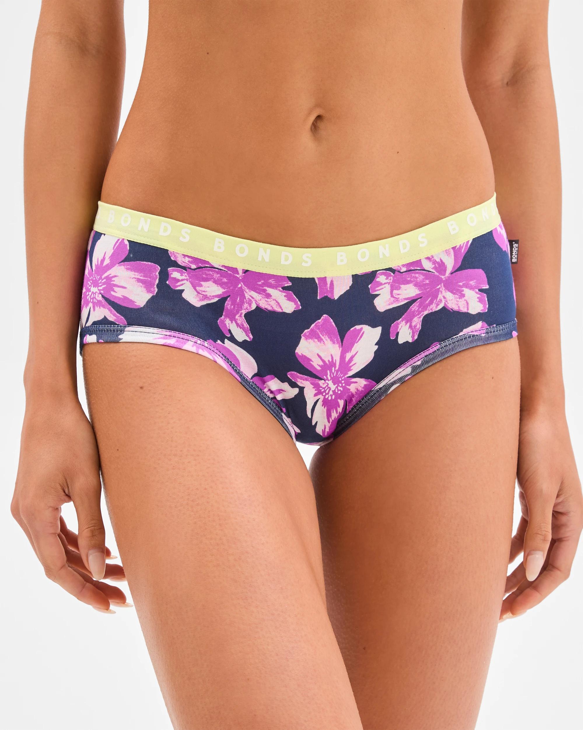 2 Bonds 2 Pack Hipster Boyleg Briefs HIBISCUS SURF/LILAC WINE, 2 of 4