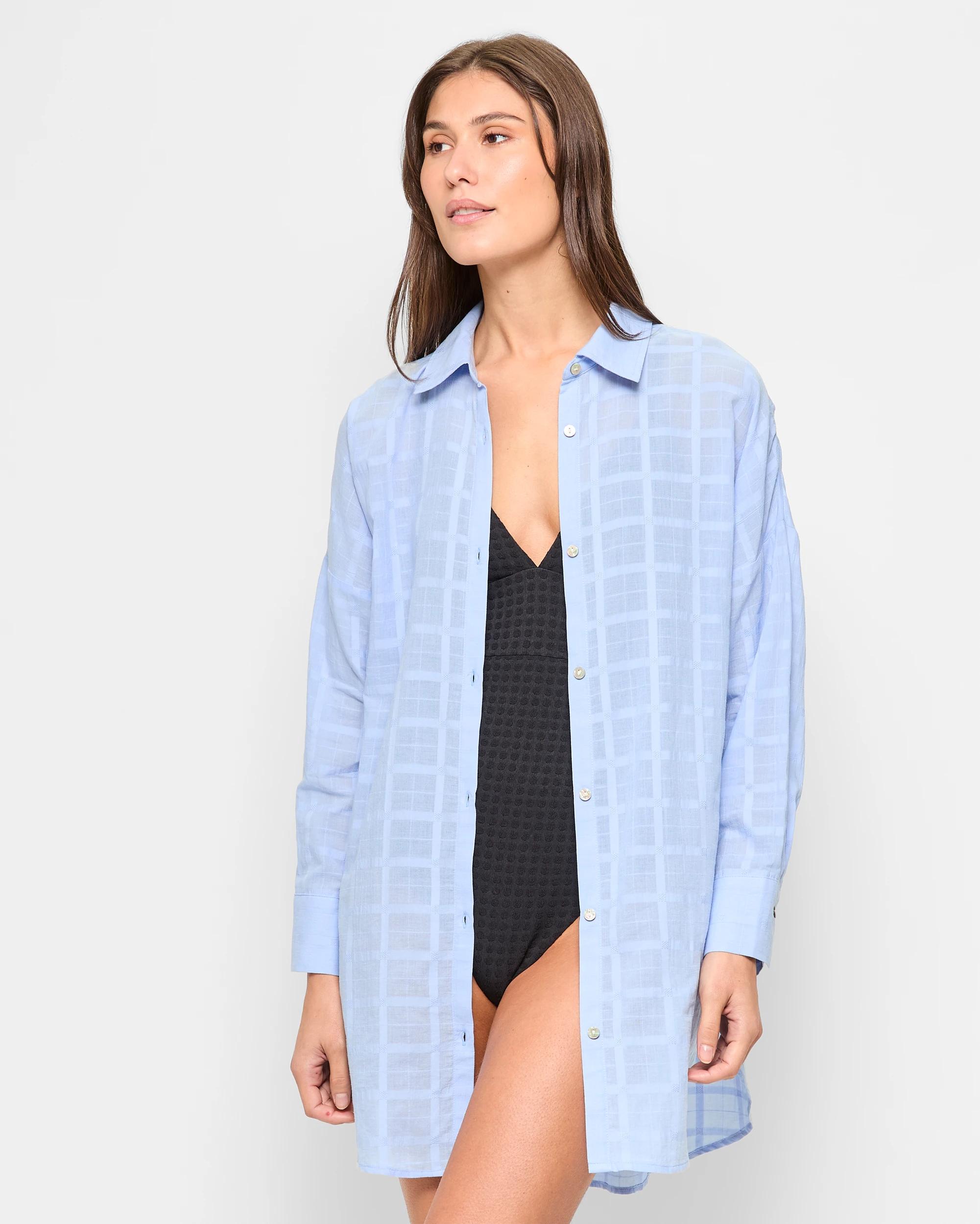 2 Target Resort Swim Maxi Shirt PERIWINKLE, 2 of 5