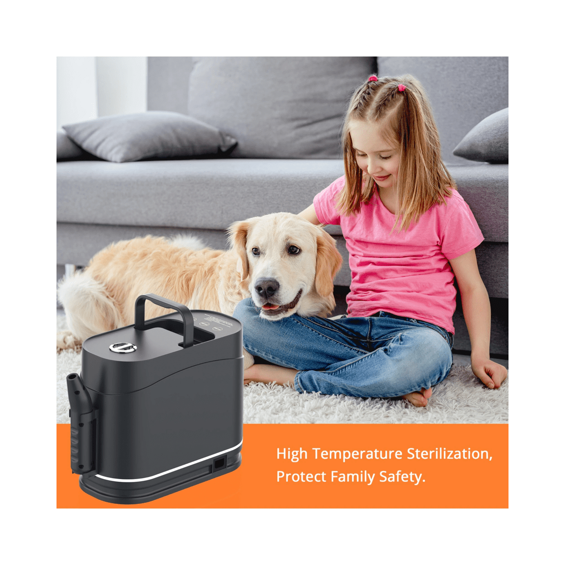 5 Advwin 1500W Steam Cleaner, 1.2L Handheld Steam Cleaner For Carpets, Curtains, Plush Toys, Tiles, Air Conditioner, Hoods, 5 of 7