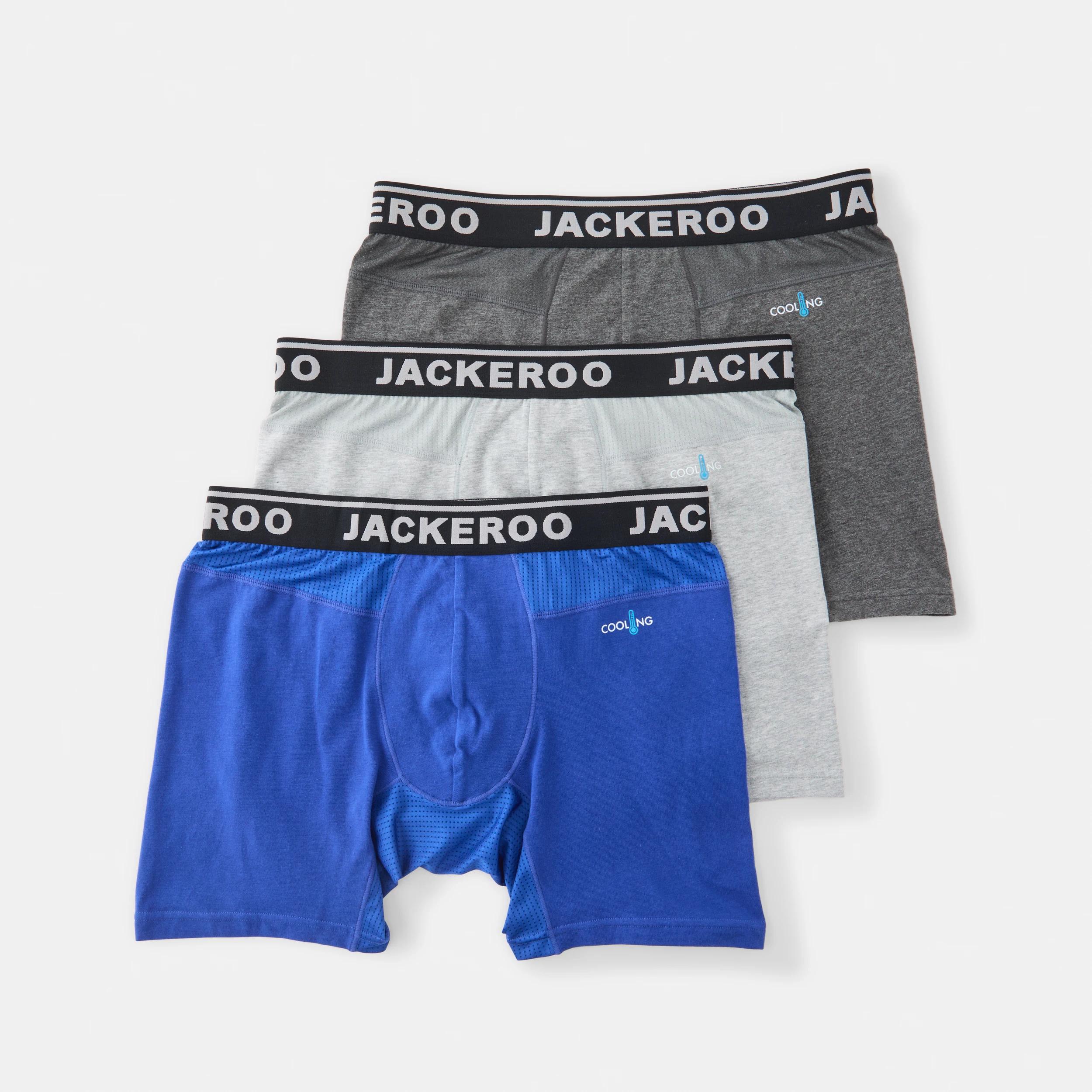 1 3 Pack Mid Length Cooling Shorts JACK BLUE, 1 of 8