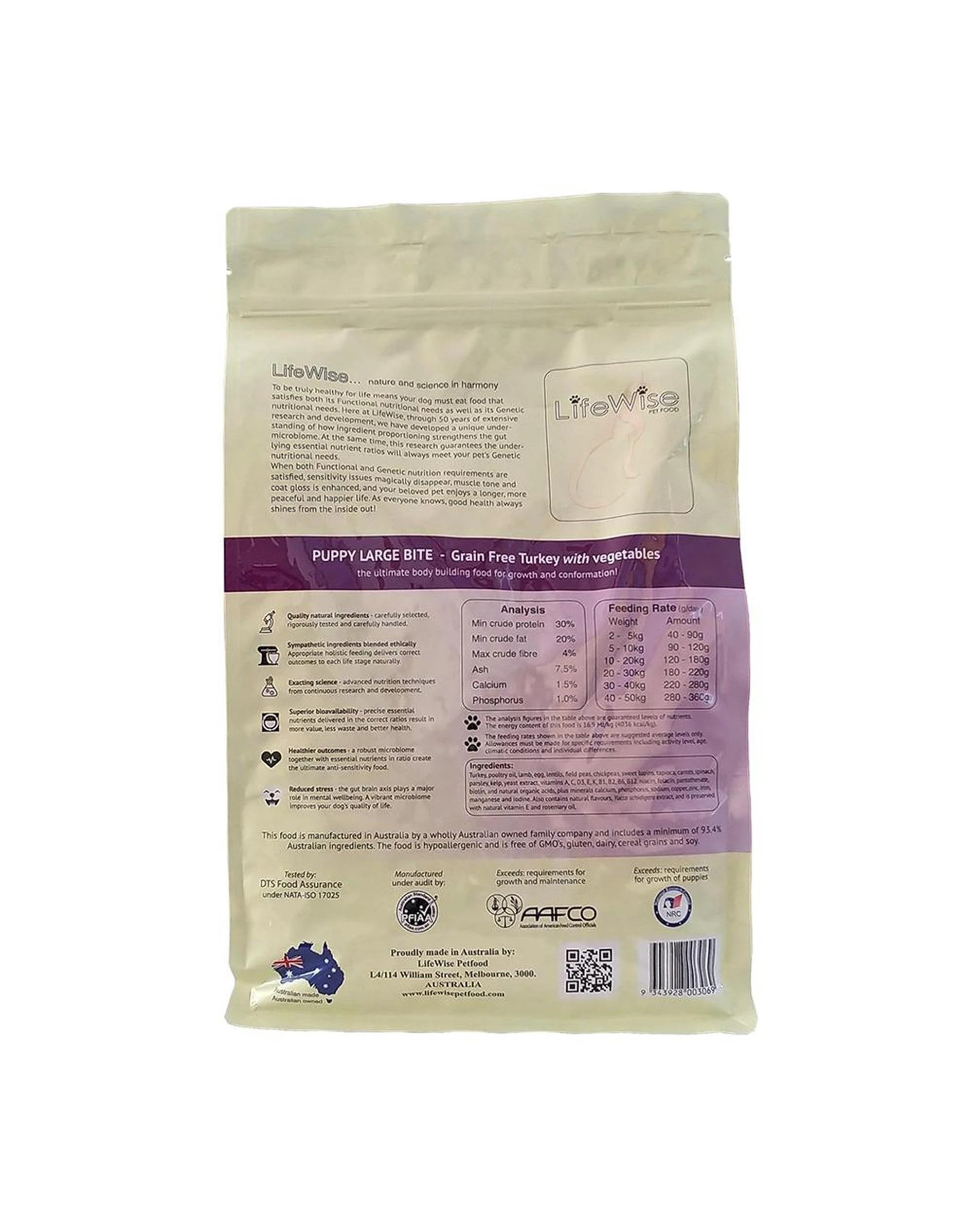 2 Lifewise Puppy Stage 3 Dry Dog Food Turkey w/ Lamb & Vegetables 2.5kg, 2 of 2