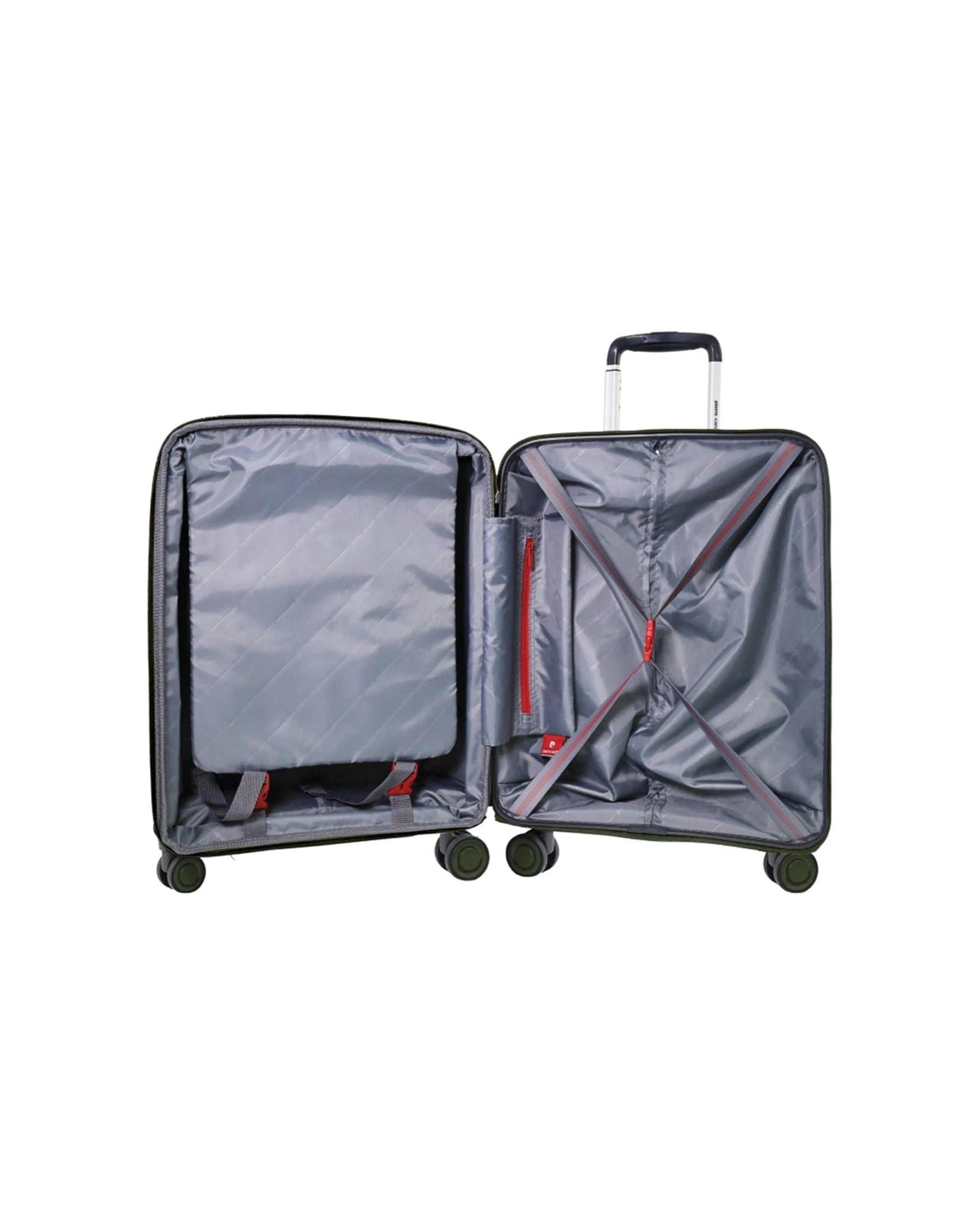 4 Pierre Cardin 2pc Polypropolene (PP) Medium & Cabin Luggage Suitcase Set - Green, 4 of 7