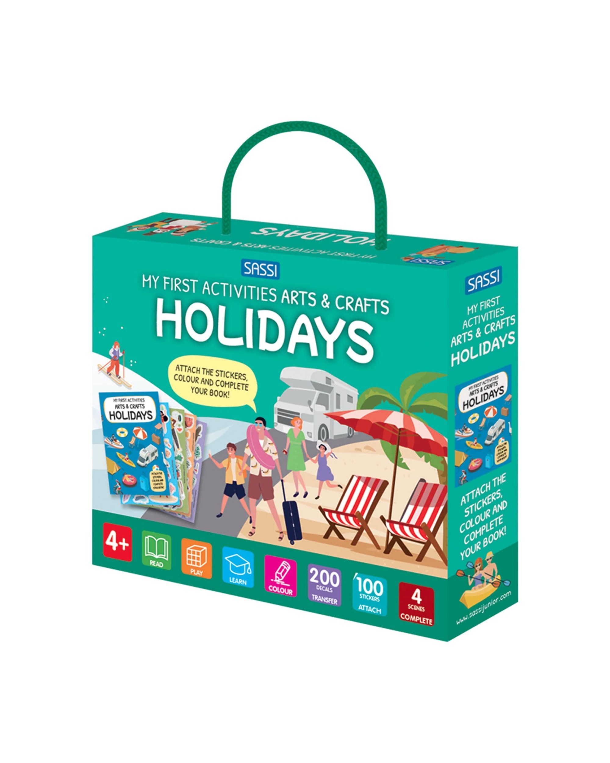 1 Sassi Arts & Crafts Kids Children Activity Colouring Book Holidays - Multi, 1 of 3