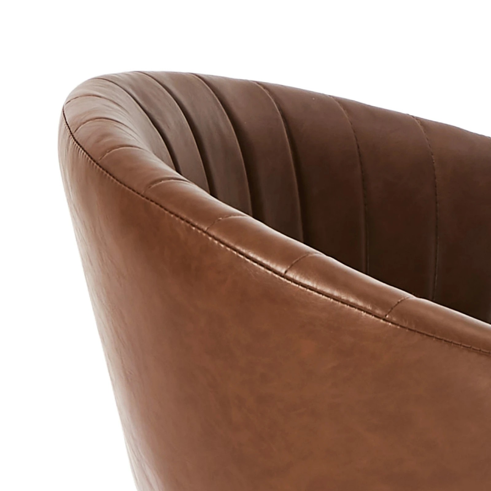 9 Oikiture 4x PU Leather Dining Chair Kitchen Padded Seat - Brown, 9 of 9