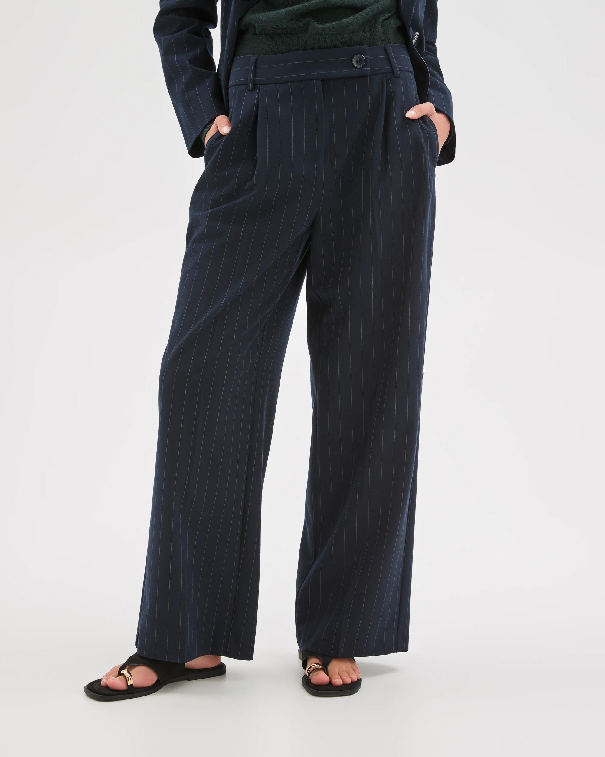 7 Target Petites Petites Pinstripe Tailored Pants NAVY, 7 of 7