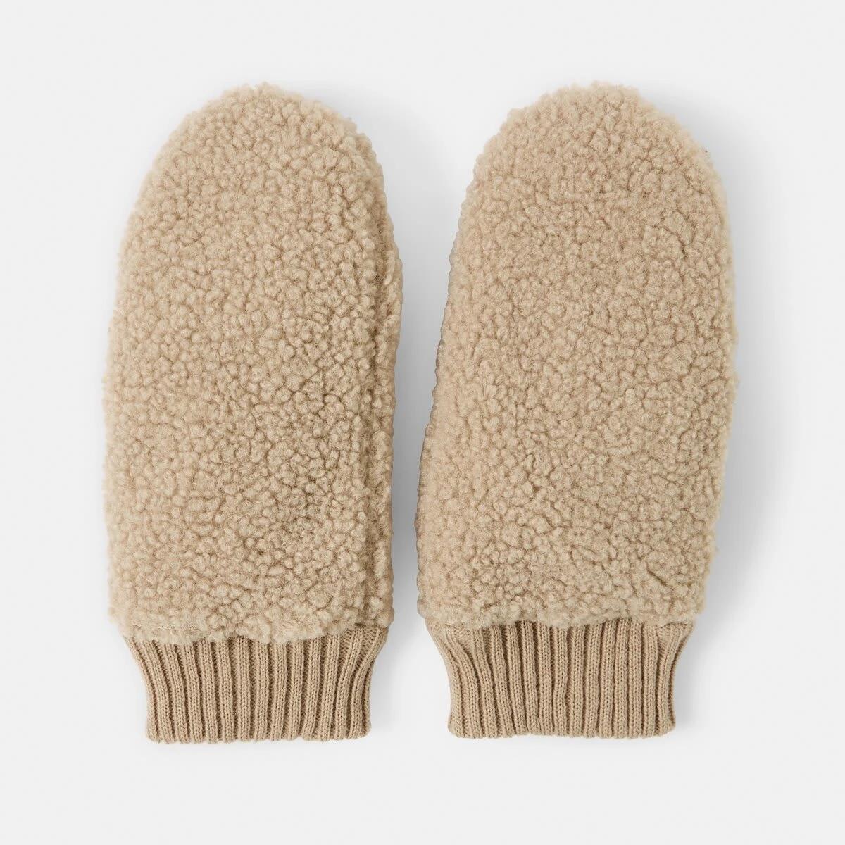 1 Teddy Rib Gloves Bone Beige, 1 of 4