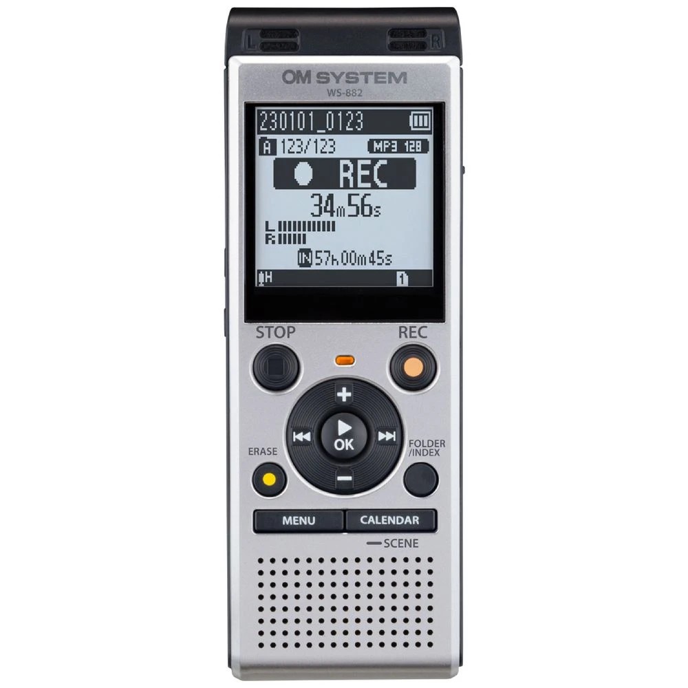 1 OM-Systems WS-882 Voice Recorder Silver, 1 of 3