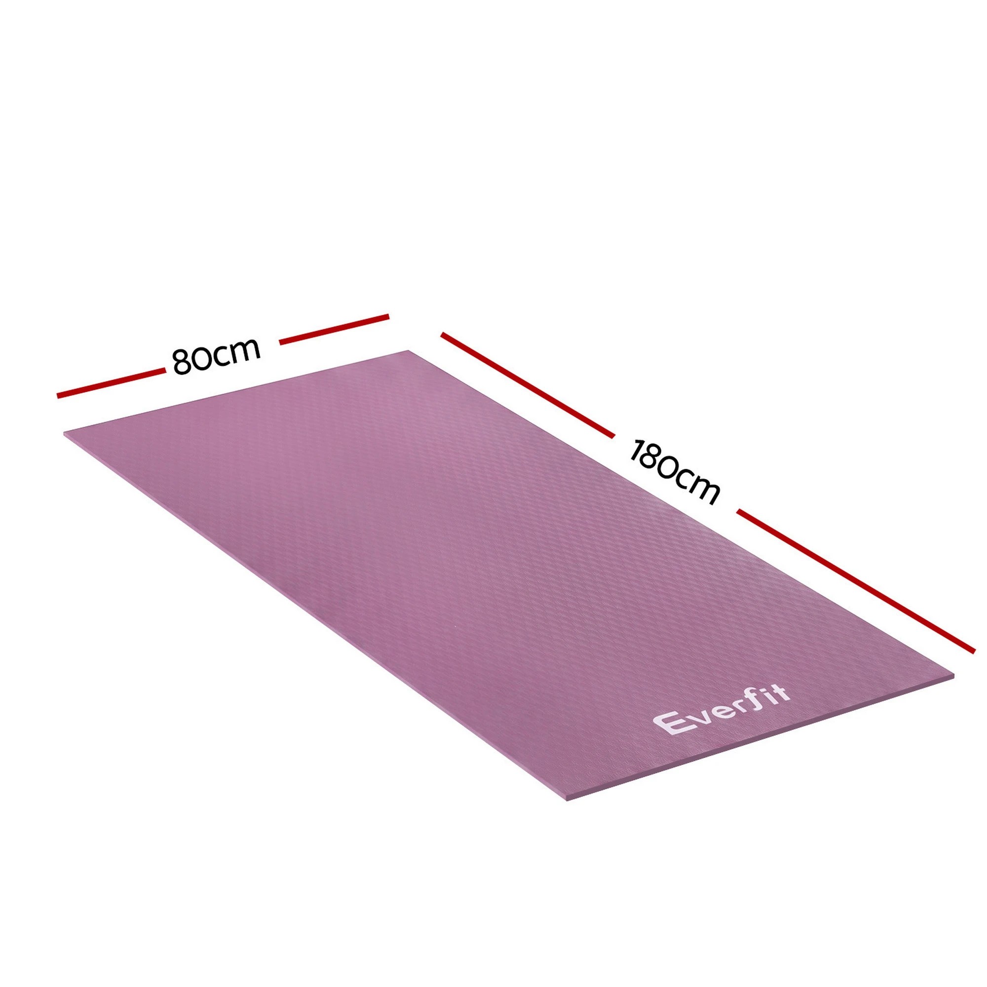 3 Everfit 180x80cm Exercise Equipment Mat Treadmill Floor Rug Home Gym - Purple, 3 of 9