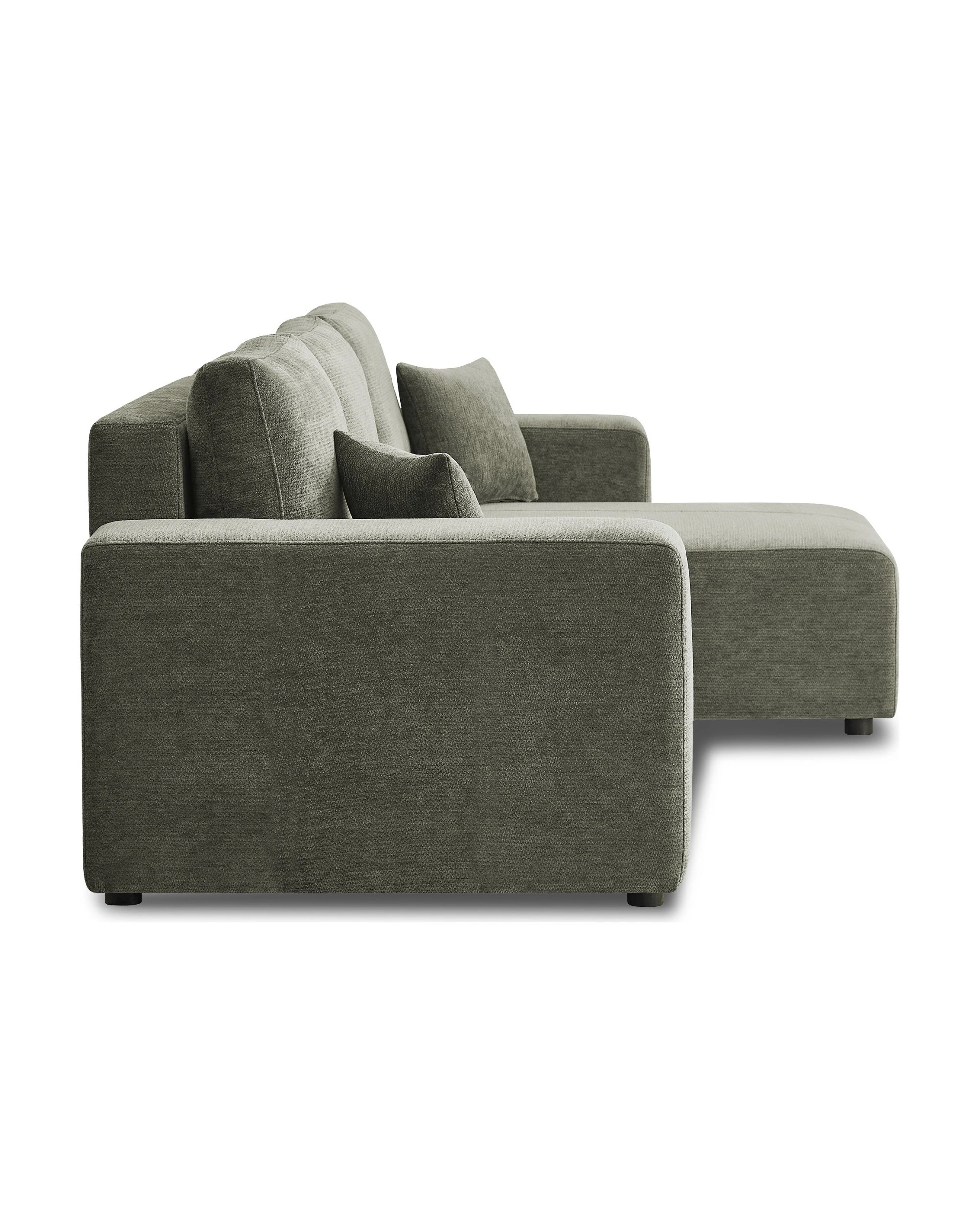 5 Sarantino Caliana Reversible L Shape Sofa Bed with Storage and Backrest - Green, 5 of 10