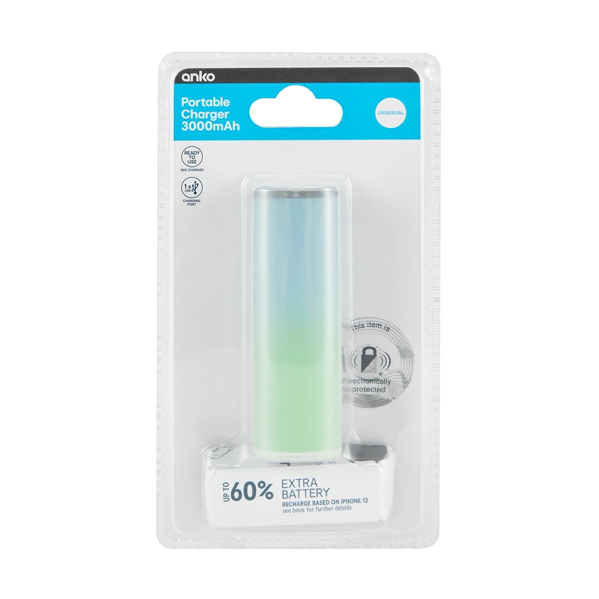 9 3000mAh Portable Lipstick Charger - Blue and Green, 9 of 10