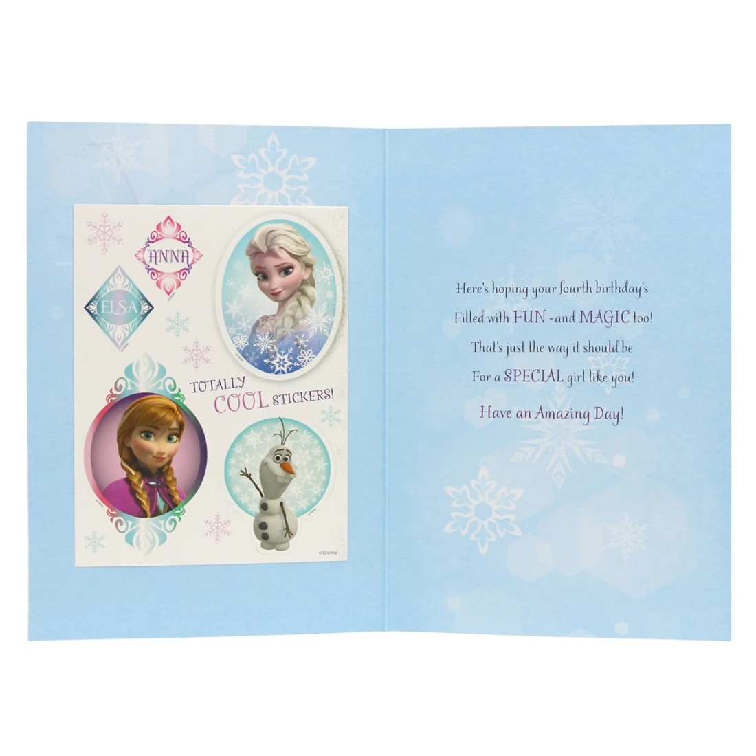 2 Connections from Hallmark 4th Birthday Card for Girl with Stickers - Anna and Olaf, 2 of 3