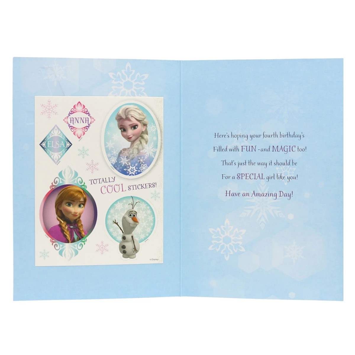 2 Connections from Hallmark 4th Birthday Card for Girl with Stickers - Anna and Olaf, 2 of 3