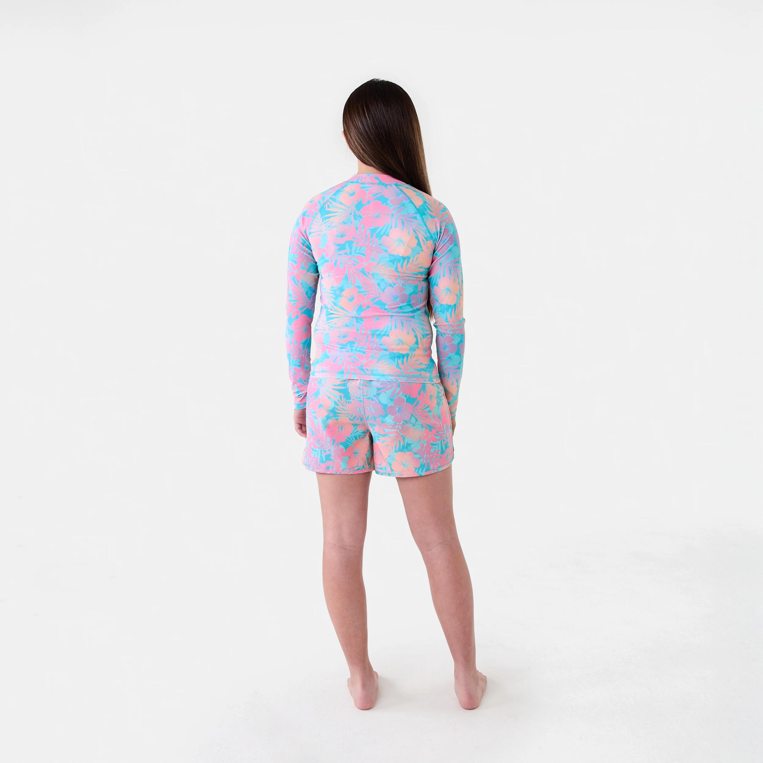 6 Long Sleeve Zip Through Rash Vest OMBRE TROPICAL LUSH MULTI, 6 of 9