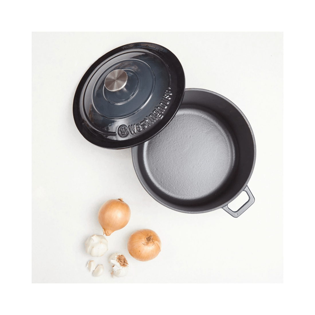 7 Westinghouse 5L Round Cast Iron Casserole Pot, 7 of 7