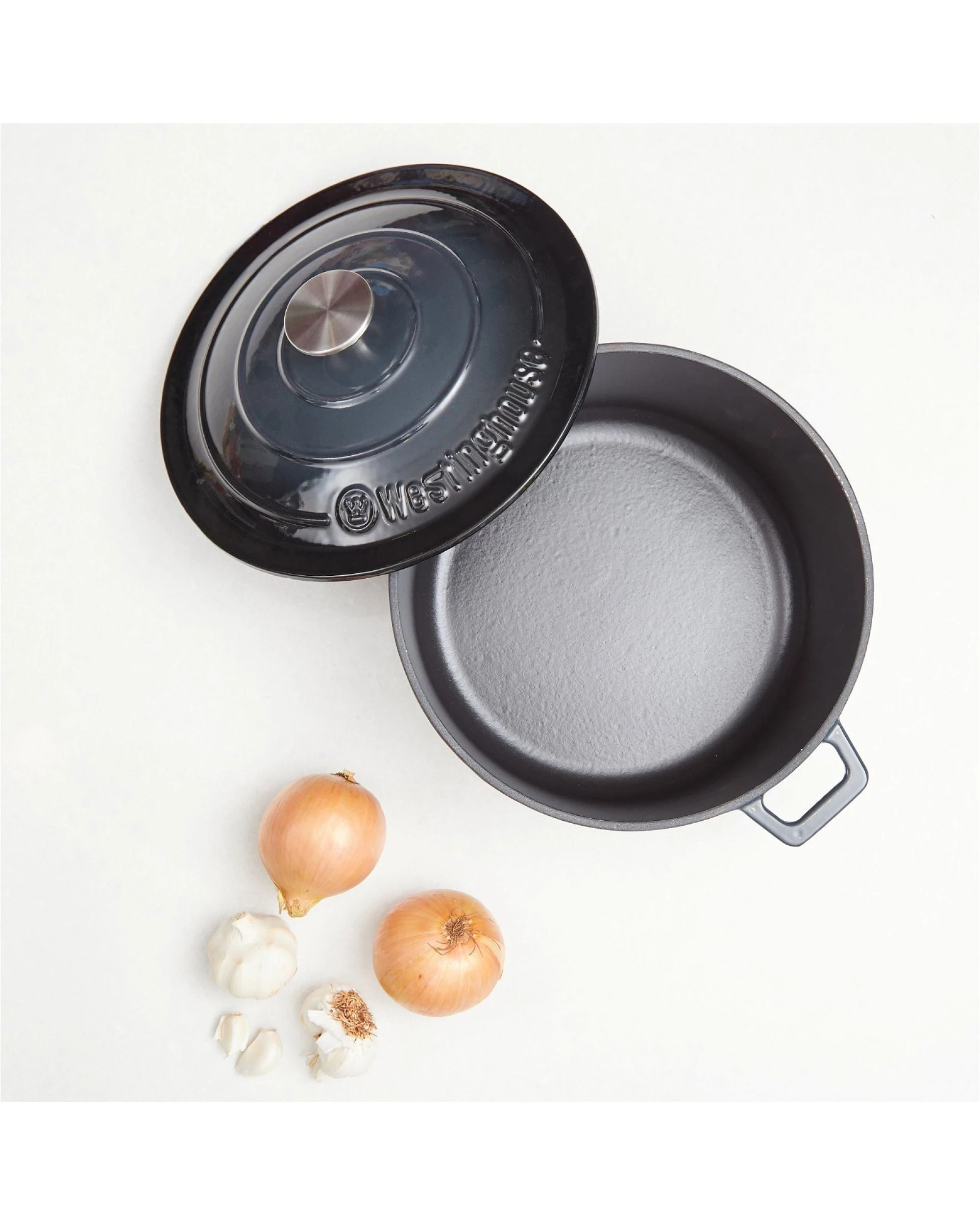 7 Westinghouse 5L Round Cast Iron Casserole Pot, 7 of 7