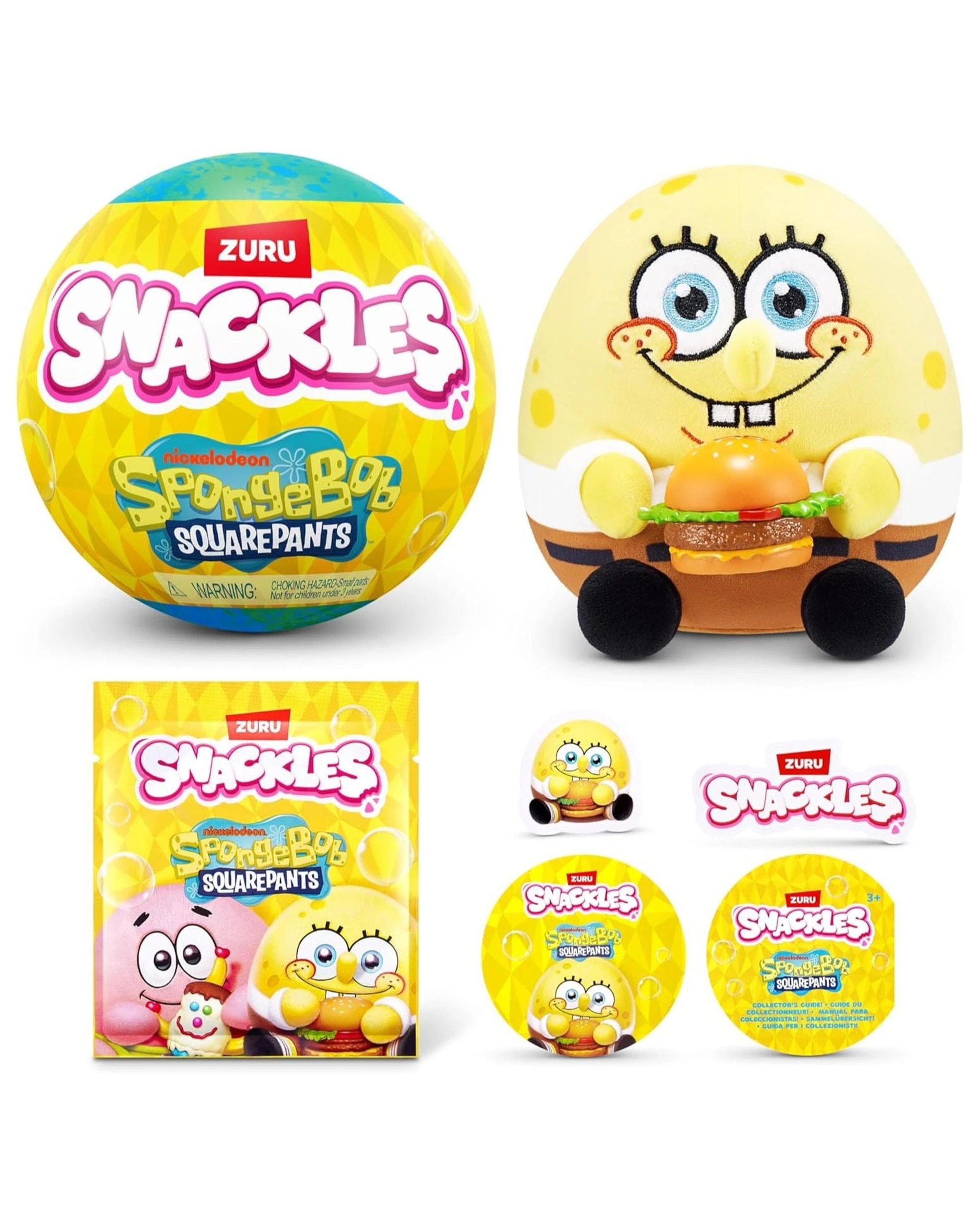 3 Zuru Snackles Spongebob Squarepants Plush Blind Ball, 3 of 9