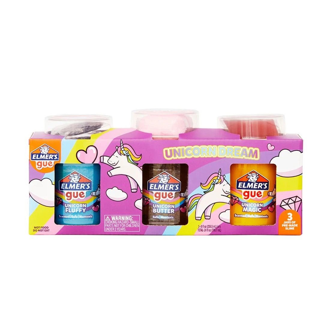 1 Elmer's Gue Premade Slime, 3 x 8oz Jars - Unicorn Dream Pack of 3, 1 of 3