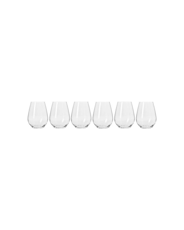 Krosno Harmony 6-Piece 440ml Stemless Wine Glass Set - P