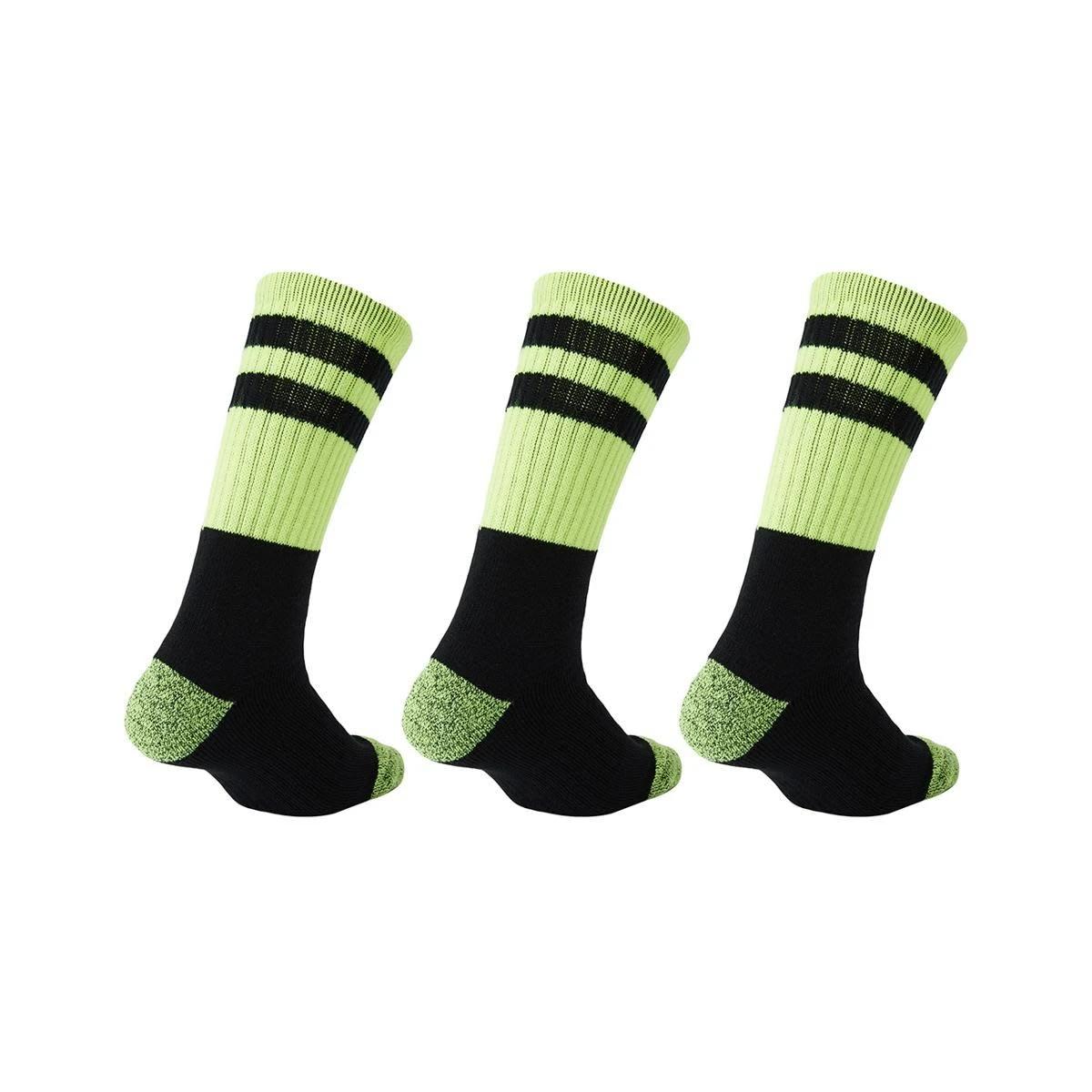 2 3 Pack Heavy Duty Work Socks BLACK YELLOW, 2 of 3