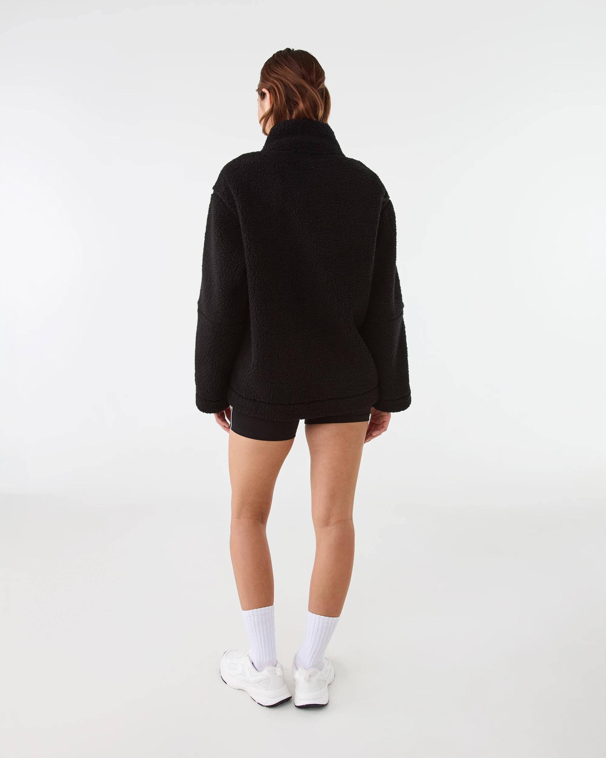 5 Active Womens Outdoor Sherpa Jacket Black, 5 of 9